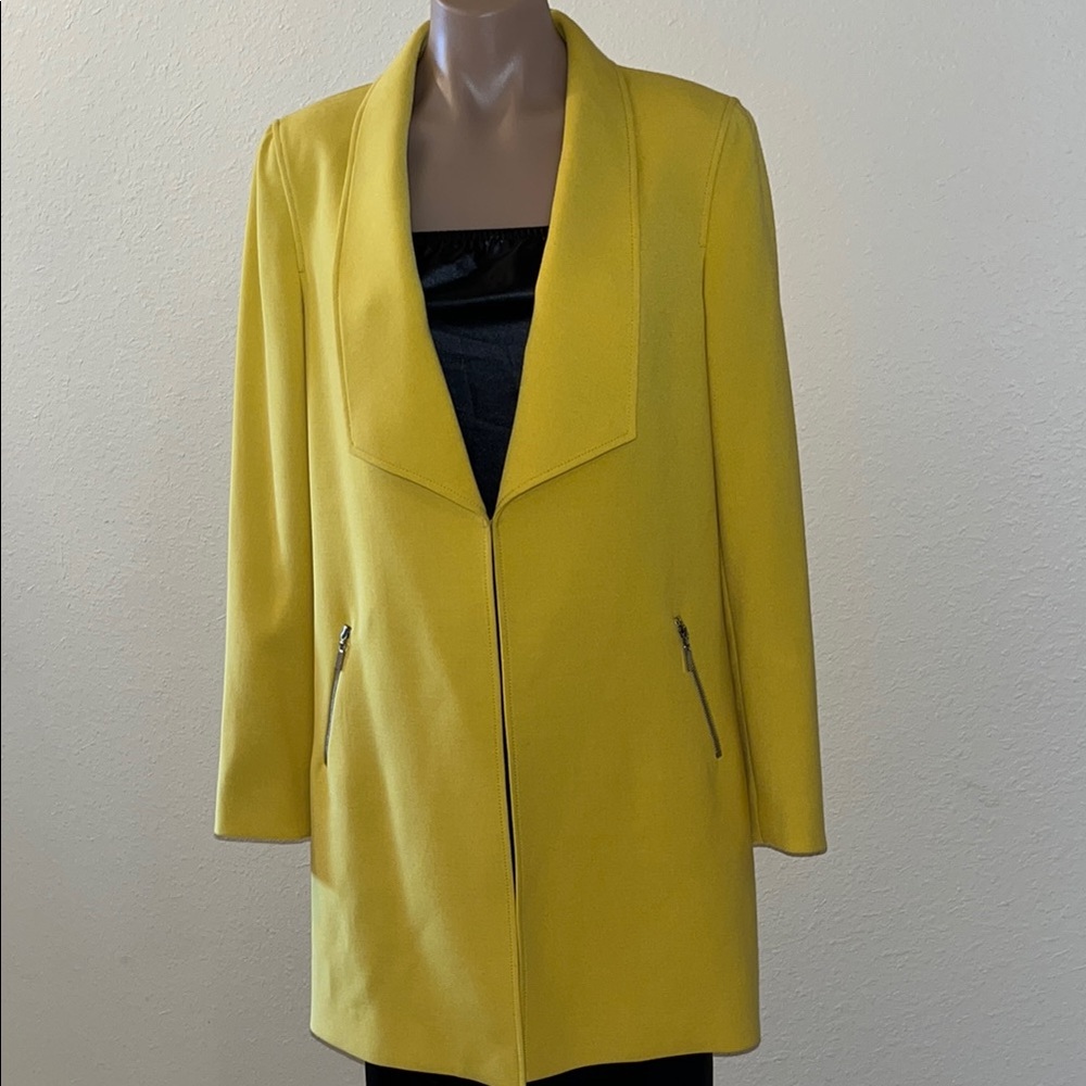 Mustard Yellow Longline Women's Jacket Coat